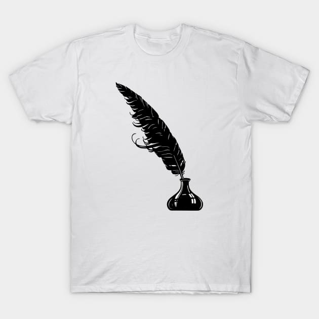 Quill Feather Writer's Pen T Shirt Quill Feather Writer's Pen T Shirt