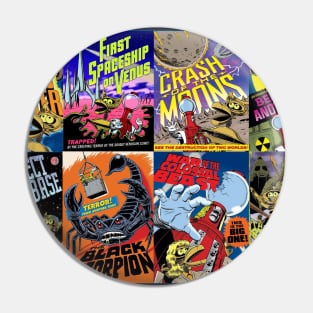 MST3K Science Fiction Collage Pin