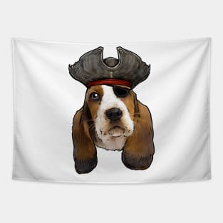 Basset Hound Pirate Tapestry