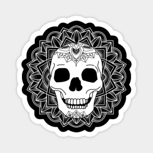 Mandala Flower Skull Tattoo Design Magnet