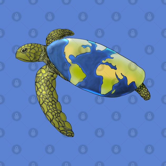 Save the Turtles / Save the Planet / Turtles Holding the Earth by Lunar Scrolls Design