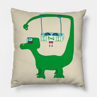 Industrial Dinosaur Machines Pillow