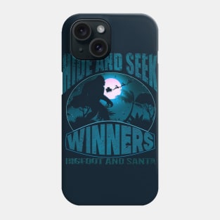 hide and seek winners bigfoot and santa. 80s funny Phone Case