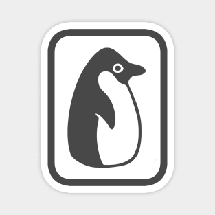 Adélie penguin, minimal style art for learners and explorers in white ink Magnet