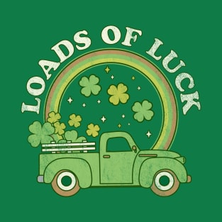 Loads of Luck Cute Green Truck - Shamrock Saint Patricks Day T-Shirt