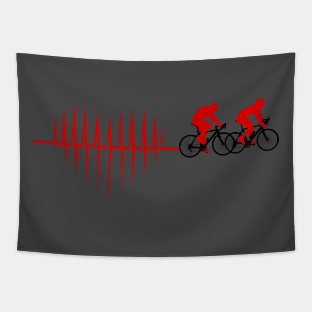 Red Heart Cycling Tapestry by PedalLeaf