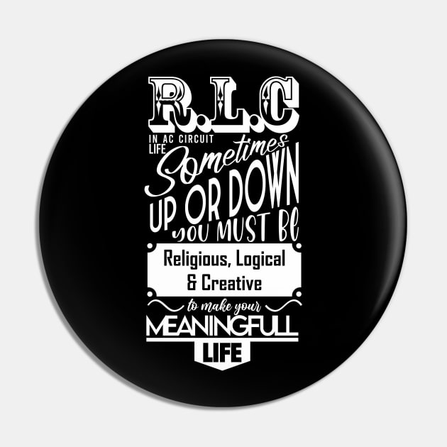 Physics design "RLC in Life" white Pin by hakim91