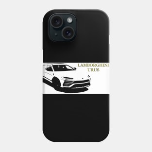 Lamborghini Urus Black and White Phone Case