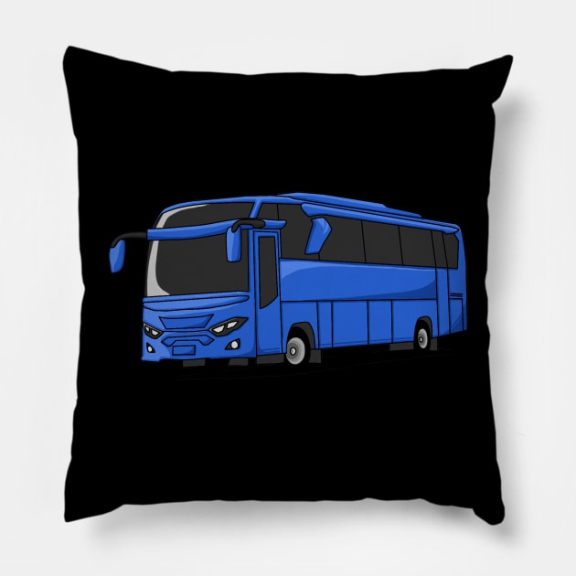 The big blue bus Pillow by End12