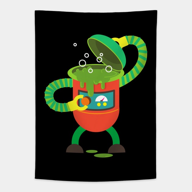 Boiling Robot - Funny Tapestry by andantino