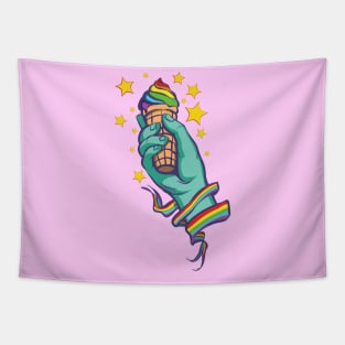 Statue of Liberty Ice Cream Cone Pride Tapestry