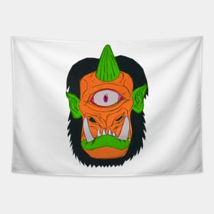 Cyclops Monster Mask Cardboard Papercraft Putrid Pumpkin Tapestry