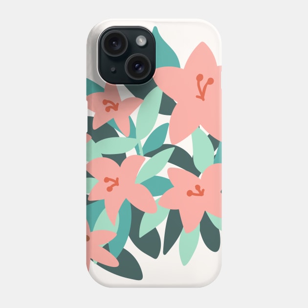 Tiger Lily Flowers Phone Case by ArunikaPrints