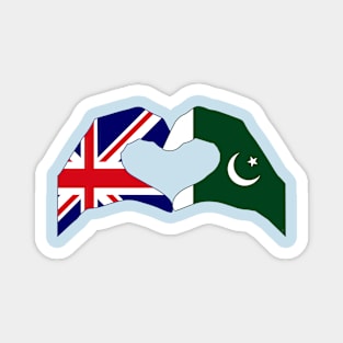 We Heart UK & Pakistan Patriot Flag Series Magnet