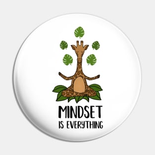 Giraffe Yoga, Mindset Motivational Quote Pin