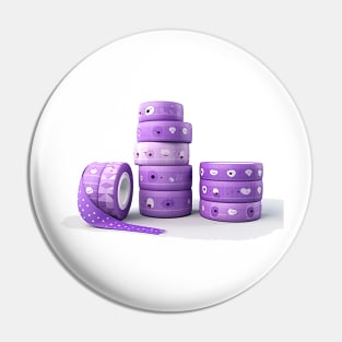 rolls of purple tape Pin