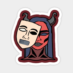 Demon Behind the Mask Magnet