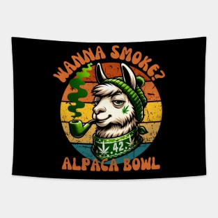 wanna smoke alpaca bowl Tapestry