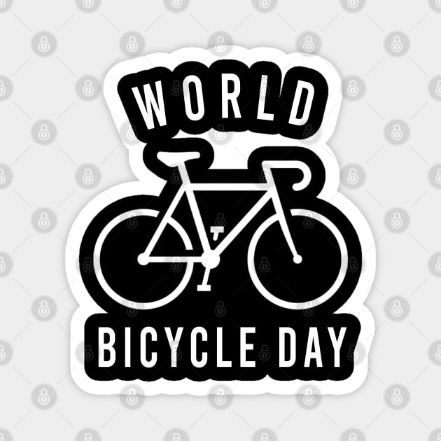 world bicycle day Magnet by rsclvisual