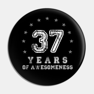 Vintage 37 years of awesomeness Pin