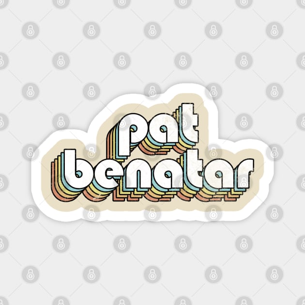 Pat Benatar - Retro Rainbow Letters Magnet by Dimma Viral