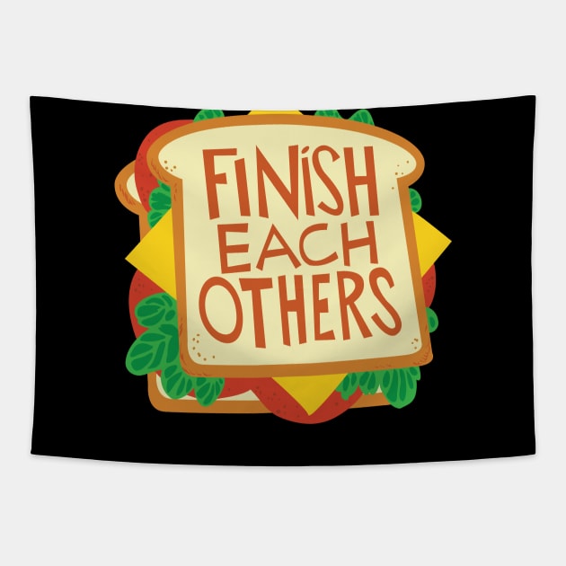 we finish each others sandwiches Tapestry by AnnSaltyPaw