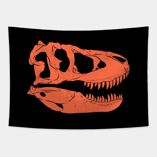 Tarbosaurus fossil skull Tapestry by NicGrayTees