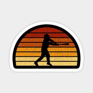 Vintage Sunset Baseball Gift For Baseball Players Magnet