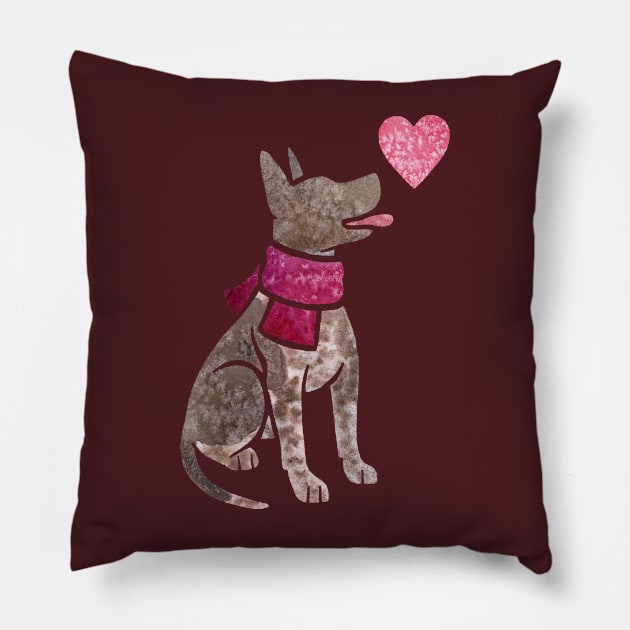 American Hairless Terrier Pillow by animalartbyjess