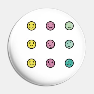 Cute Little Faces Pin