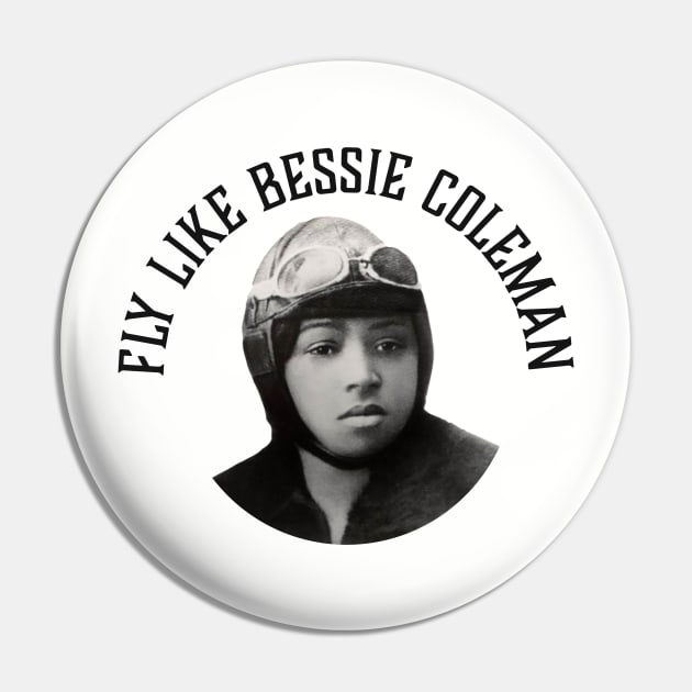 Fly Like Bessie Coleman | Black Woman | Black History Pin by UrbanLifeApparel