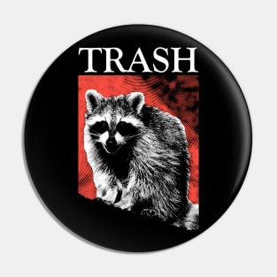 Red Trash Raccoon Pin