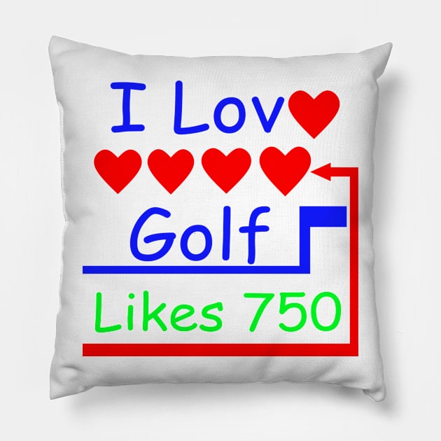 I Love Golf I Like Golf Pillow by simonjgerber