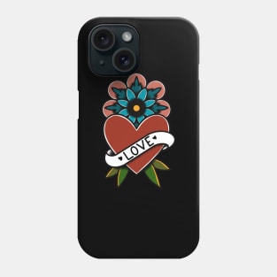 LOVE American traditional tattoo design Phone Case