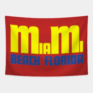 Miami Beach Florida Souvenir Art Deco Architect Typography Tapestry