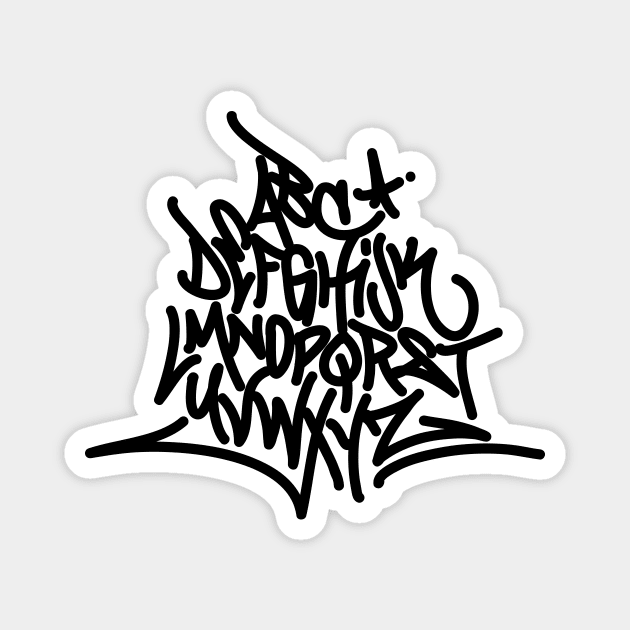 ALPHABET-black - Graffiti - Sticker