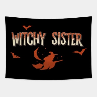 Support the sisterhood: Witchy Sister (all backgrounds - red images) Tapestry