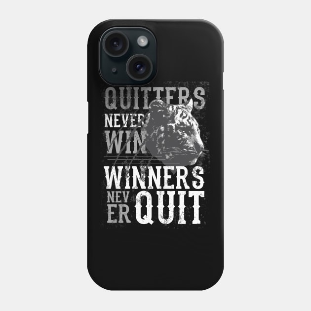 Tiger - Winners Never quit Phone Case by Hariolf´s Mega Store