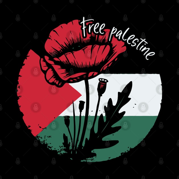 Free Palestine - Retro Palestine Flag by Trendsdk