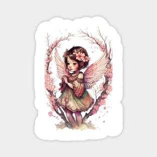 Cherry Blossom Flower Fairy Girl Cute Japanese Cicely Mary Barker Magnet