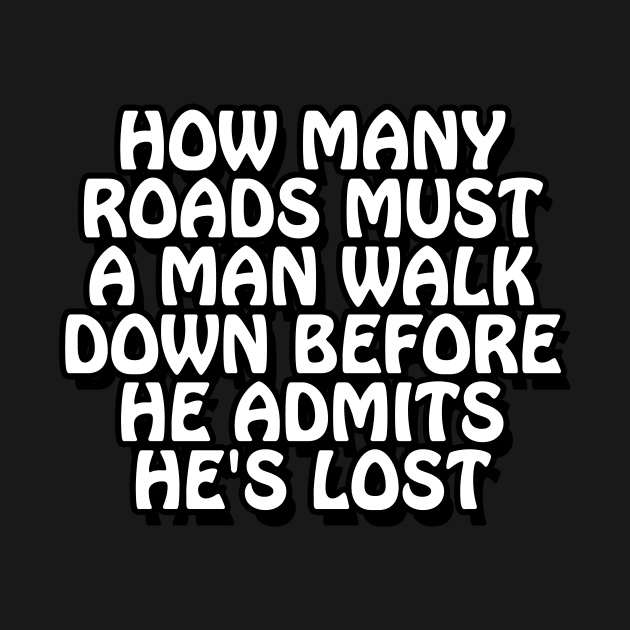 How many roads must a man walk down before he admits he's lost by Geometric Designs