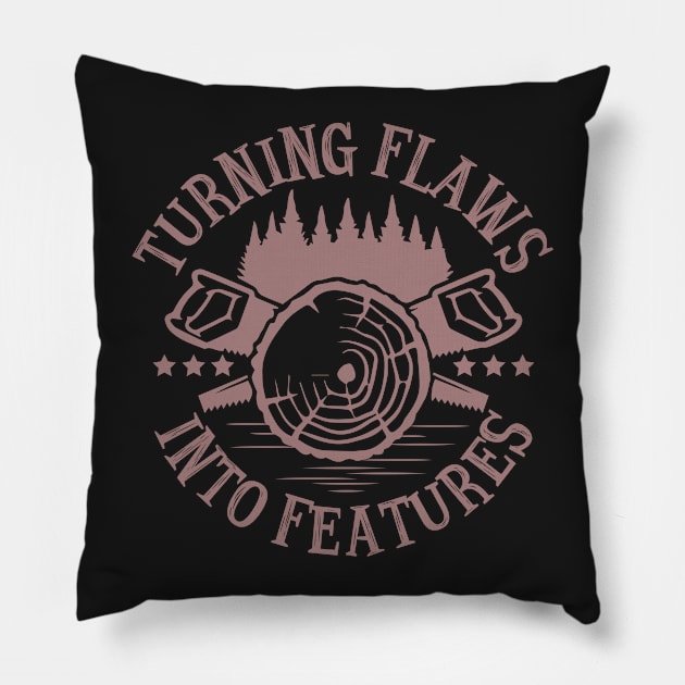 Turning Flaws into Features (Woodworking) Pillow by jslbdesigns