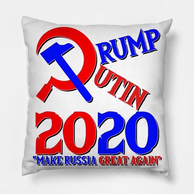 Putin Trump - Make Russia Great Again 2020 Pillow by Litaru