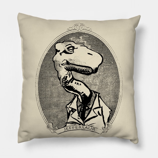 Jeffersaur Pillow by Carlos CD