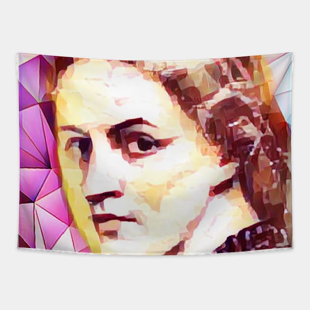 Anne Bronte Pink Portrait | Anne Bronte Artwork 13 Tapestry by JustLit