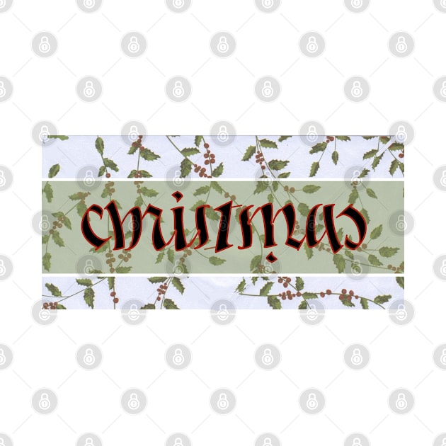 Roundel-Christmas text with Holly by Roundel-Logos