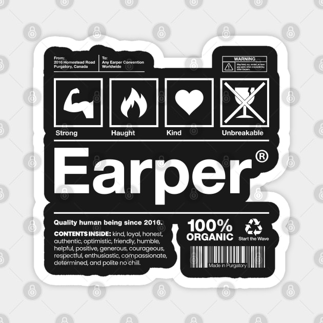 Earper Shipping Label - Wynonna Earp Magnet by VikingElf