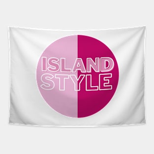 island style hawaii pink magenta tricolor circle Tapestry