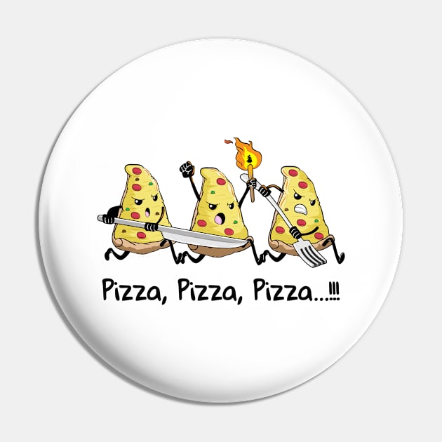 Protest Pizza is Life Shirt Pizza Lover Funny Demo Pin by ELFEINHALB