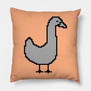 Cute Gray Goose Pixelart Pillow